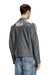 Grey Biker jacket in perforated leather