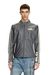 Grey Biker jacket in perforated leather