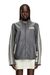 Grey Biker jacket in perforated leather