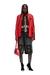 Red Biker jacket in perforated leather