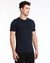Navy Cotton t-shirt with embossed logo