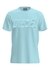 Blue Cotton t-shirt with embossed logo