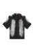 Black Faded bowling shirt with logo prints