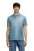 Blue Jersey polo shirt with logo embroidery