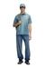 Blue Jersey polo shirt with logo embroidery
