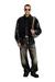 Black Denim and leather bomber jacket