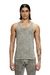 Grey  Denim-effect tank top