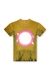 Brown Tie-dye T-shirt with spotlight print