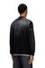 Black Reverse-print cotton cardigan