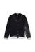 Black Reverse-print cotton cardigan