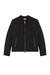 Black Padded nylon biker jacket