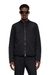Black Padded nylon biker jacket