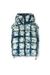Blue Tie-dyed denim puffer vest