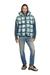 Blue Tie-dyed denim puffer vest