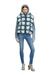 Blue Tie-dyed denim puffer vest