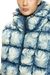 Blue Tie-dyed denim puffer vest