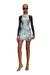 Black and Blue Long sleeved mini dress