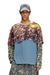 Blue and Pink Layered T-shirt with camo motif