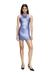 Violet Dress in metallic ribbed knit