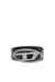 Black 4cm Leather belt with crystal buckle