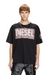 Black T-shirt with large gabardine patch logo