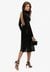 OPEN BACK LS MIDI DRESS