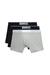 Black Three-pack of plain long boxer briefs