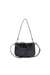 Black 1DR Twin-Double-pouch shoulder bag in printed leather