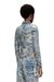 Blue  Shirt in jacquard denim with floating threads
