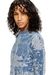 Blue  Jacket in distressed jacquard denim