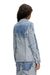 Blue  Jacket in distressed jacquard denim