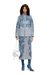 Blue  Jacket in distressed jacquard denim