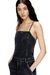 Black and Dark Grey Strappy jumpsuit in batavia-weave denim