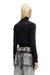 Black Jersey track jacket with contrast piping