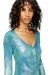 Blue  Cardigan in metallic solarised knit