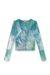 Blue  Cardigan in metallic solarised knit