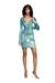 Blue  Cardigan in metallic solarised knit