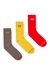 Red Three-pack ribbed socks with D logo