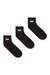 Black Three-pack ankle socks with D logo