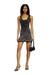 Black Stretch mini dress with contrasting trims