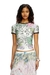 White T-shirt with tattoo print