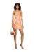 Orange Knitted dress with metallic accent