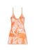 Orange Knitted dress with metallic accent