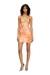 Orange Knitted dress with metallic accent