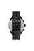 Black Spiked chronograph black leather watch