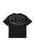 Black T-shirt with mega Oval D embroidery