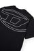 Black T-shirt with mega Oval D embroidery