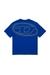 Blue T-shirt with mega Oval D embroidery