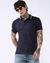METALLIC COLLAR STRIPE POLO