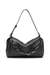 Black Load-D-Shoulder bag in brushed laminated PU